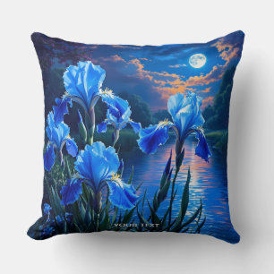 Fantasy Niedlich River Blue Irises Kissen