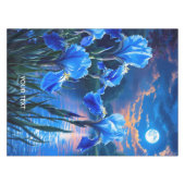 Fantasy Niedlich River Blue Irises Tischdecke (Vorderseite (Horizontal))