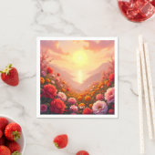 Fantasy Niedlich River Blume Sunset Serviette (Beispiel)