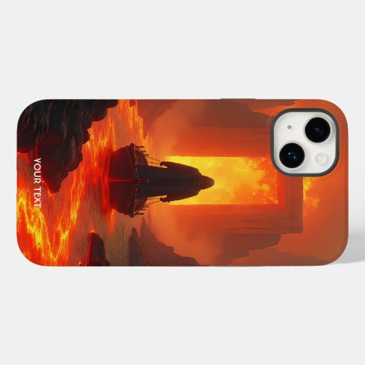Fantasy Niedlich River Fire Man Case-Mate iPhone Hülle (Rückseite (Horizontal))