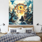 Fantasy Niedlich Road Trees Man Leinwanddruck (Insitu (Schlafzimmer))