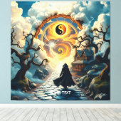 Fantasy Niedlich Road Trees Man Leinwanddruck (Insitu (Holzboden))