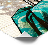 Fantasy Niedlich Robot Girl Blume Poster (Ecke)