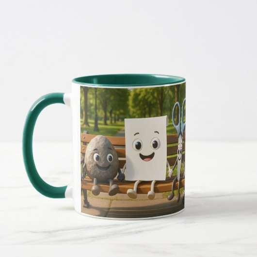Fantasy Niedlich Rock Paper Schere Tasse (Links)