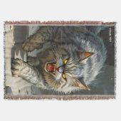 Fantasy Niedlich Rocks Angry Cat Decke (Vorderseite)