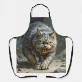 Fantasy Niedlich Rocks Angry Cat Schürze (Vorderseite)