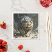 Fantasy Niedlich Rocks Angry Cat Serviette (Beispiel)