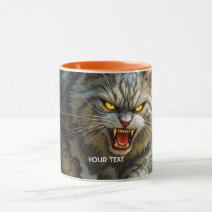 Fantasy Niedlich Rocks Angry Cat Tasse