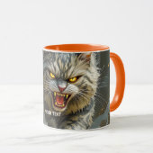 Fantasy Niedlich Rocks Angry Cat Tasse (VorderseiteRechts)