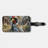 Fantasy Niedlich Roster Sonnenbrille Blume Gepäckanhänger (Rückseite horizontal)