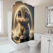 Fantasy Niedlich Sad Bunny Rain Duschvorhang (Beispiel)