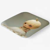 Fantasy Niedlich Sad Cantaloupe Hochzeit Pappteller (Gewinkelt)