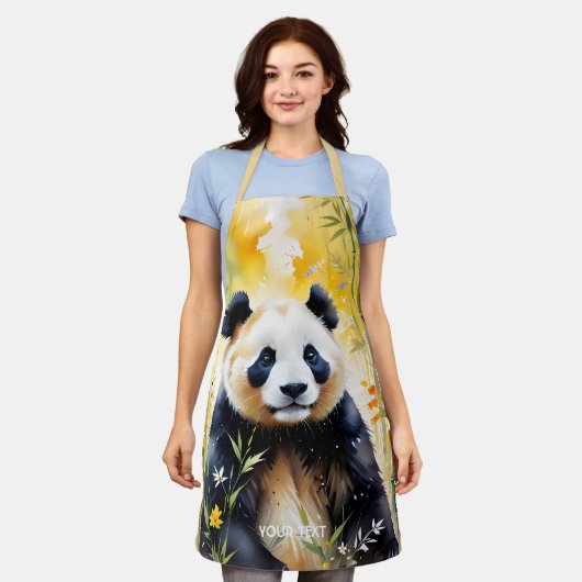 Fantasy Niedlich Sad Panda Forest Schürze (Getragen)