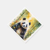 Fantasy Niedlich Sad Panda Forest Serviette (Ecke)