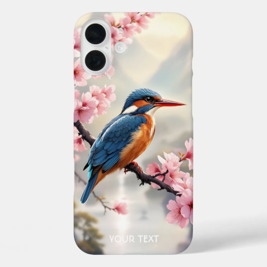 Fantasy Niedlich Sakura Bird Blue Case-Mate iPhone Hülle (Rückseite)
