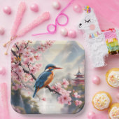 Fantasy Niedlich Sakura Bird Blue Pappteller (Party)