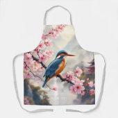 Fantasy Niedlich Sakura Bird Blue Schürze (Vorderseite)