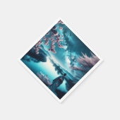 Fantasy Niedlich Sakura Girl Night Serviette (Ecke)