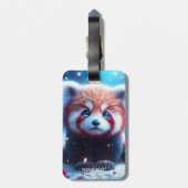 Fantasy Niedlich Sakura Panda Red Gepäckanhänger (Rückseite vertikal)