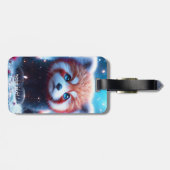 Fantasy Niedlich Sakura Panda Red Gepäckanhänger (Rückseite horizontal)