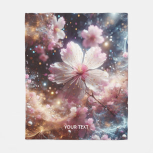 Fantasy Niedlich Sakura Pink Blume Fleecedecke