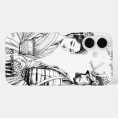 Fantasy Niedlich Samurai Geisha Pencil Case-Mate iPhone Hülle (Rückseite (Horizontal))