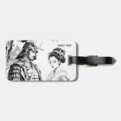 Fantasy Niedlich Samurai Geisha Pencil Gepäckanhänger (Rückseite horizontal)