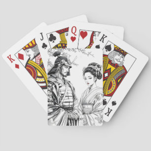 Fantasy Niedlich Samurai Geisha Pencil Spielkarten