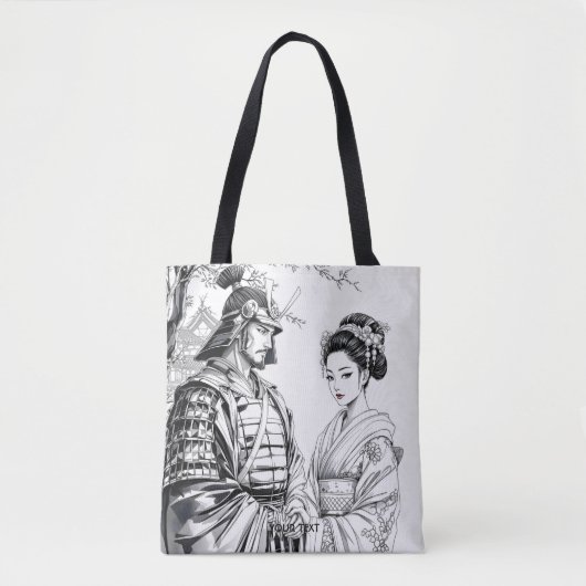 Fantasy Niedlich Samurai Geisha Pencil Tasche (Vorderseite)