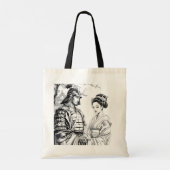Fantasy Niedlich Samurai Geisha Pencil Tragetasche (Rückseite)