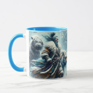 Fantasy Niedlich Samurai Winter Tigers Tasse