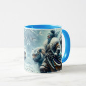 Fantasy Niedlich Samurai Winter Tigers Tasse (VorderseiteRechts)
