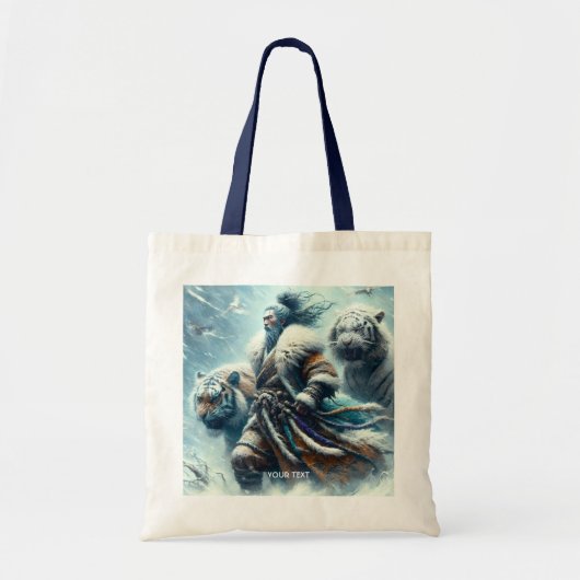 Fantasy Niedlich Samurai Winter Tigers Tragetasche (Vorne)