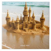 Fantasy Niedlich Sand Castle Beach Fliese (Vorderseite)