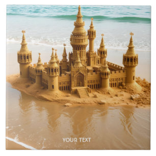 Fantasy Niedlich Sand Castle Beach Fliese