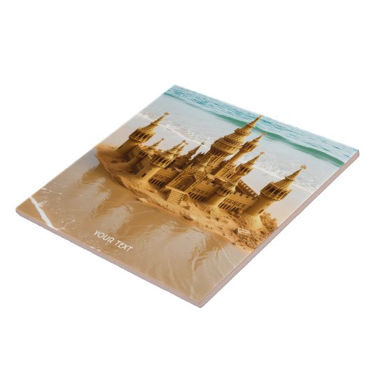 Fantasy Niedlich Sand Castle Beach Fliese (Seite)