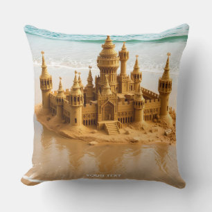 Fantasy Niedlich Sand Castle Beach Kissen