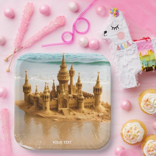 Fantasy Niedlich Sand Castle Beach Pappteller (Party)
