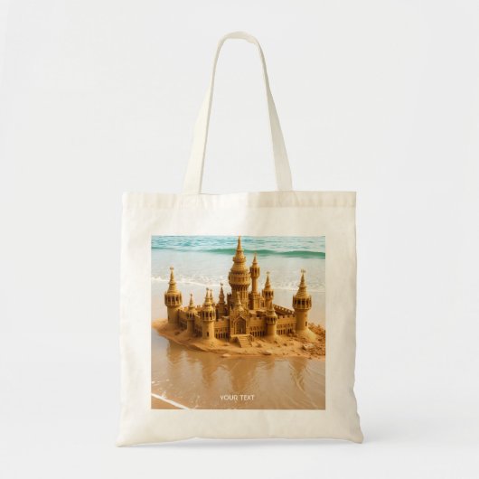 Fantasy Niedlich Sand Castle Beach Tragetasche (Vorne)