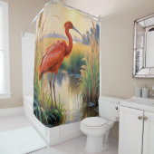 Fantasy Niedlich Scarlet Ibis Abend Duschvorhang (Beispiel)