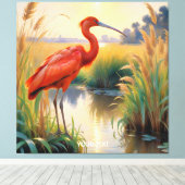 Fantasy Niedlich Scarlet Ibis Abend Leinwanddruck (Insitu (Holzboden))