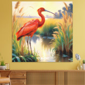 Fantasy Niedlich Scarlet Ibis Abend Leinwanddruck (Insitu (Wohnzimmer))