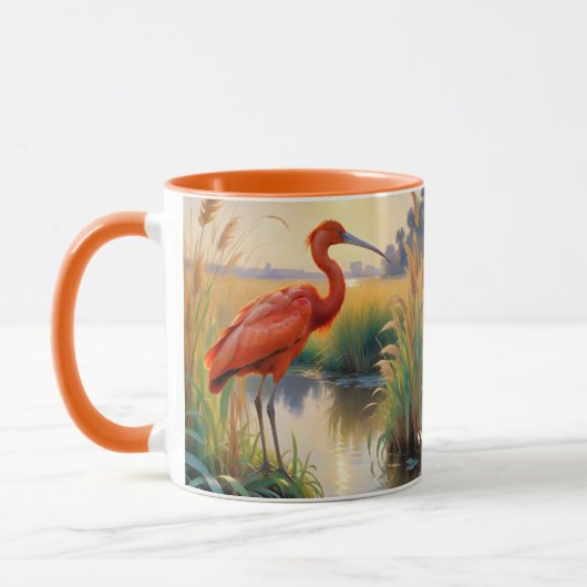 Fantasy Niedlich Scarlet Ibis Abend Tasse (Links)