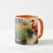 Fantasy Niedlich Scarlet Ibis Abend Tasse (VorderseiteRechts)