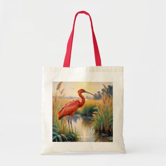 Fantasy Niedlich Scarlet Ibis Abend Tragetasche (Vorne)