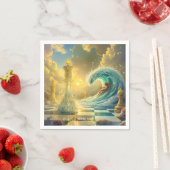 Fantasy Niedlich Schach Wolken Wave Serviette (Beispiel)