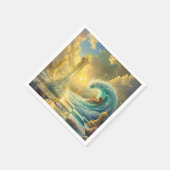 Fantasy Niedlich Schach Wolken Wave Serviette (Ecke)
