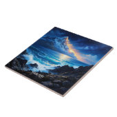 Fantasy Niedlich Sea Rocks Sunset Fliese (Seite)