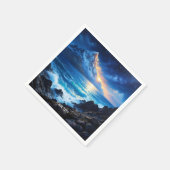 Fantasy Niedlich Sea Rocks Sunset Serviette (Ecke)