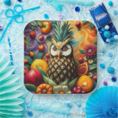 Fantasy Niedlich Serene Ananas Owl Pappteller (Party)